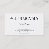 Abbau-Visitenkarte Visitenkarte (Rückseite)