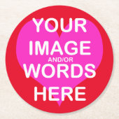 ABBAUOPTIONEN (6/Set) FORM & FARBE. Runder Pappuntersetzer (Vorderseite)