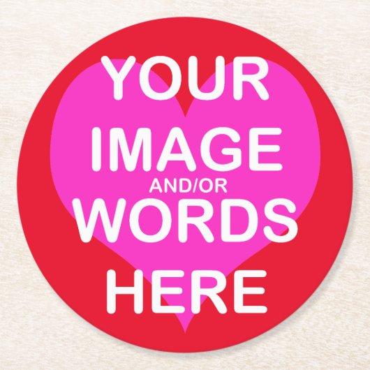 ABBAUOPTIONEN (6/Set) FORM & FARBE. Runder Pappuntersetzer (Vorderseite)