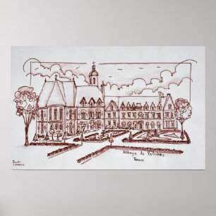 Abbaye de Valloires Argoules, Frankreich Poster