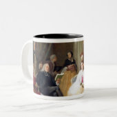 Abbe Prevost Lesung "Manon Lescaut", 1856 Zweifarbige Tasse (Vorderseite Links)