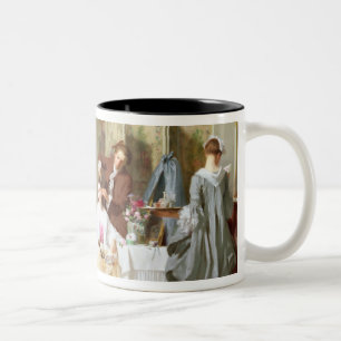 Abbe Prevost Lesung "Manon Lescaut", 1856 Zweifarbige Tasse