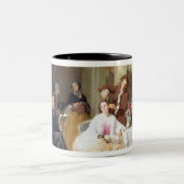Abbe Prevost Lesung "Manon Lescaut", 1856 Zweifarbige Tasse (Mittel)