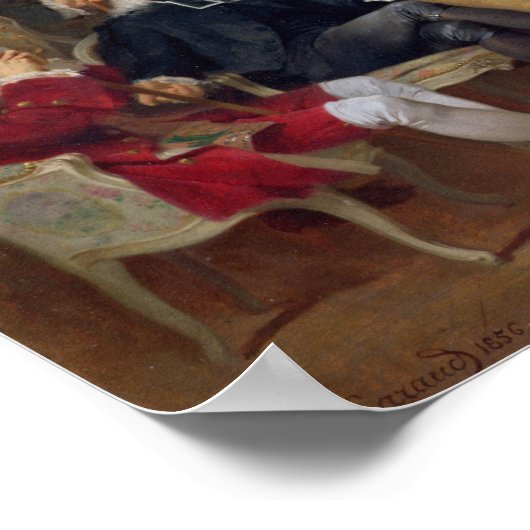 Abbe Prevost reading 'Manon Lescaut', 1856 Poster (Ecke)