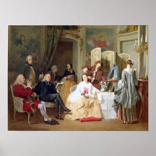 Abbe Prevost reading 'Manon Lescaut', 1856 Poster (Vorne)