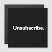 Abbestellen eines Wortes White Text Minimalismus l Magnetkarte (Vorne/Hinten)