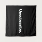 Abbestellen eines Wortes White Text Minimalismus l Wandteppich (Vorderseite (Horizontal))