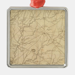 Abbeville-Bezirk, South Carolina Silbernes Ornament