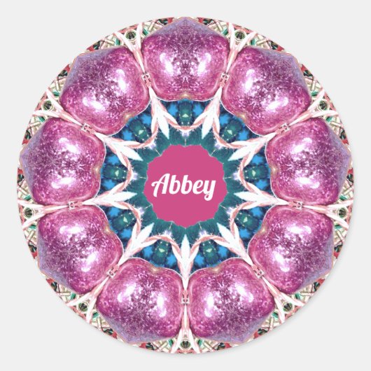 ABBEY ~ Abstraktes Muster ~ Personalisiert Runder Aufkleber (Vorderseite)