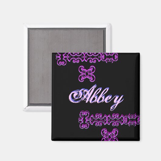 Abbey Designer Name Magnet (Vorderseite/Rückseite)
