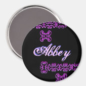 Abbey Designer Name Magnet (Vorderseite/Rückseite)