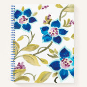 Abbey Floral Tiles - Blue Blooms Notizblock (Vorderseite)