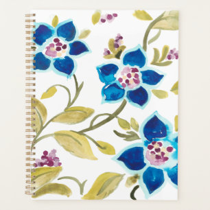 Abbey Floral Tiles - Blue Blooms Planer