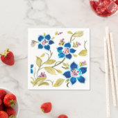 Abbey Floral Tiles - Blue Blooms Serviette (Beispiel)