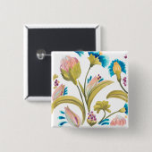 Abbey Floral Tiles - Frühlingsblumen Button (Vorne & Hinten)