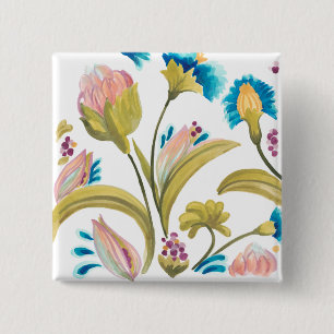 Abbey Floral Tiles - Frühlingsblumen Button