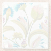 Abbey Floral Tiles - Frühlingsblumen Glasuntersetzer (Rückseite)