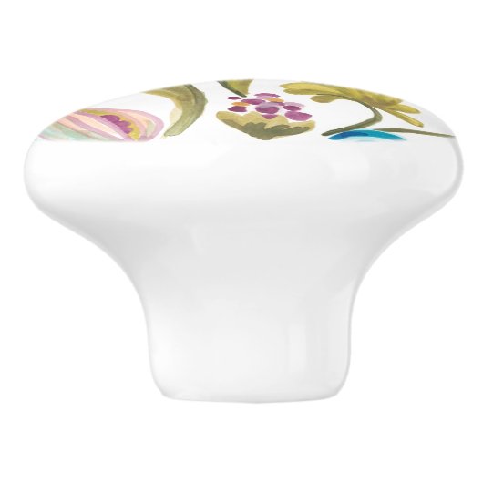 Abbey Floral Tiles - Frühlingsblumen Keramikknauf (Seitenansicht)