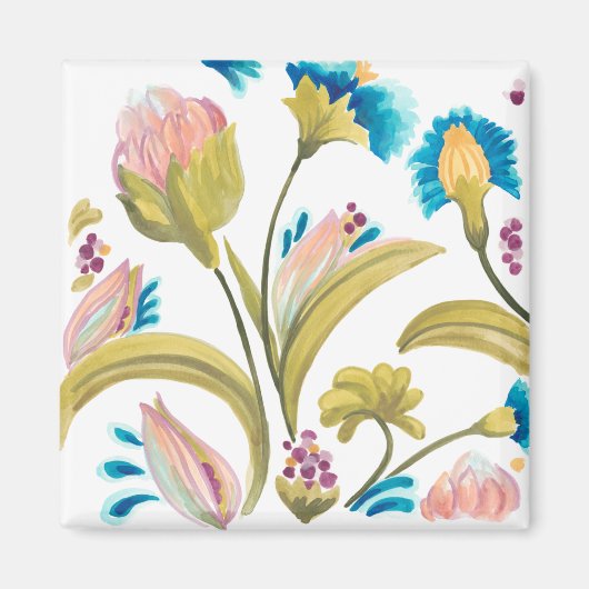 Abbey Floral Tiles - Frühlingsblumen Magnet (Vorne)