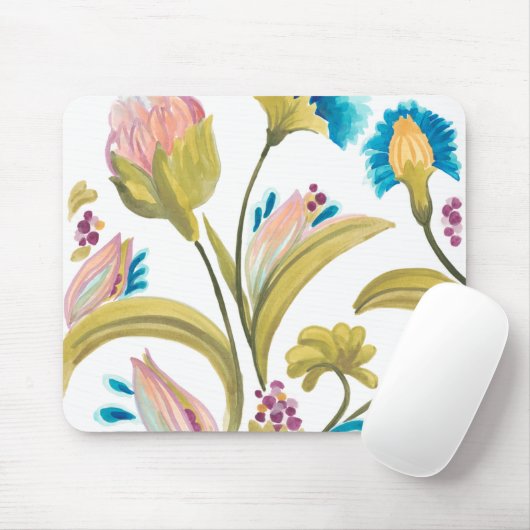 Abbey Floral Tiles - Frühlingsblumen Mousepad (Mit Mouse)