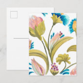 Abbey Floral Tiles - Frühlingsblumen Postkarte (Vorne/Hinten)