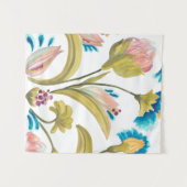 Abbey Floral Tiles - Frühlingsblumen Wandteppich (Vorderseite (Horizontal))