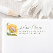 Abbey Floral Tiles - Gelb (Insitu)