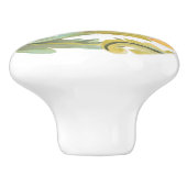 Abbey Floral Tiles - Gelb Keramikknauf (Seitenansicht)