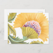 Abbey Floral Tiles - Gelb Postkarte (Vorne/Hinten)