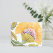Abbey Floral Tiles - Gelb Postkarte (Stehend Vorderseite)