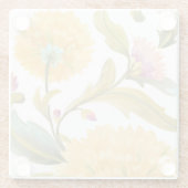 Abbey Floral Tiles - Gelbe Blumen Glasuntersetzer (Rückseite)