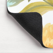 Abbey Floral Tiles - Gelbe Blumen Mousepad (Ecke)