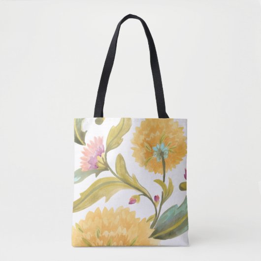 Abbey Floral Tiles - Gelbe Blumen Tasche (Vorderseite)