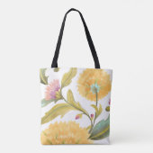 Abbey Floral Tiles - Gelbe Blumen Tasche (Rückseite)