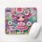 ABBEY ~ Happy Birthday ~ Storybook Girl ~ Mousepad (Mit Mouse)