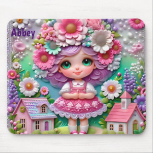 ABBEY ~ Happy Birthday ~ Storybook Girl ~ Mousepad