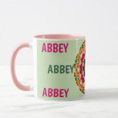 ABBEY ~ Personalisiert Gem Stones Fraktal ~ Tassen (Links)