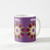 ABBEY ~ Personalisiert Ostercreme-Muster-Kaffee Kaffeetasse (VorderseiteRechts)