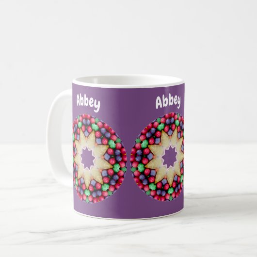 ABBEY ~ Personalisiert Ostercreme-Muster-Kaffee Kaffeetasse (Vorderseite Links)