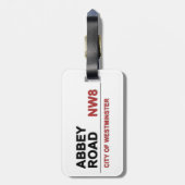 Abbey Road London England - Vintag Gepäckanhänger (Rückseite vertikal)