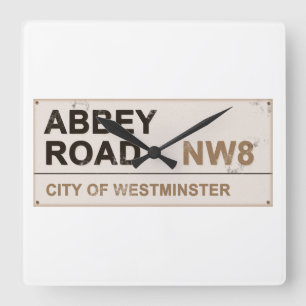 Abbey Road London England - vintage Quadratische Wanduhr