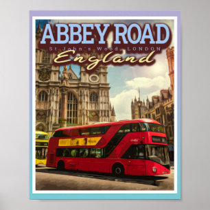 ABBEY ROAD LONDON - ENGLAND'S ICONIC ROAD POSTER