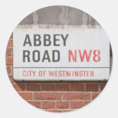 Abbey Road London Runder Aufkleber (Vorderseite)