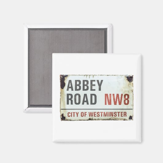 Abbey Road Sign Magnet (Vorderseite/Rückseite)