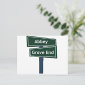 Abbey Road und Grove End Road Street Sign Postkarte (Stehend Vorderseite)