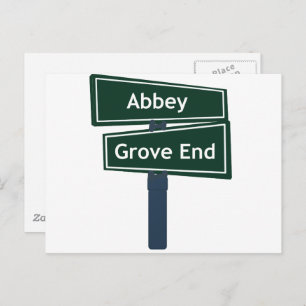 Abbey Road und Grove End Road Street Sign Postkarte
