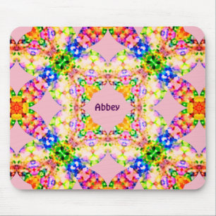 ABBEY ~ Sweet Pastel Pattern ~ Personalisiert Mousepad