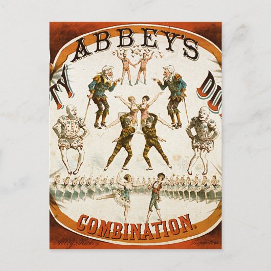 Abbey's Humpty Dumpty Combination Circus Poster Postkarte (Vorderseite)