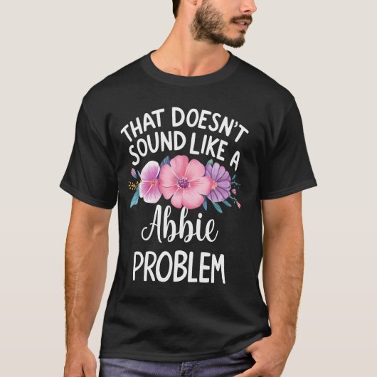 Abbie Personalisierte Niedliche Blume Girls Abbie  T-Shirt (Vorderseite)
