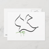 Abbild der Taube- und Olivenzweigung Postkarte (Vorne/Hinten)